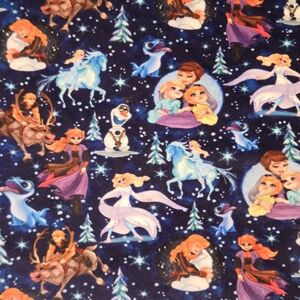 Luxurious and Stretchy Minky Fabric "Frozen 2" 36" X 66" Elsa Anna Olaf Sphen